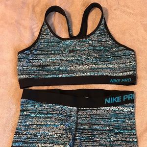Nike Pro Sports Bra and Shorts